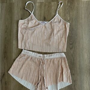 Victoria's Secret Cream Pajama Set Intimates & Sleepwear